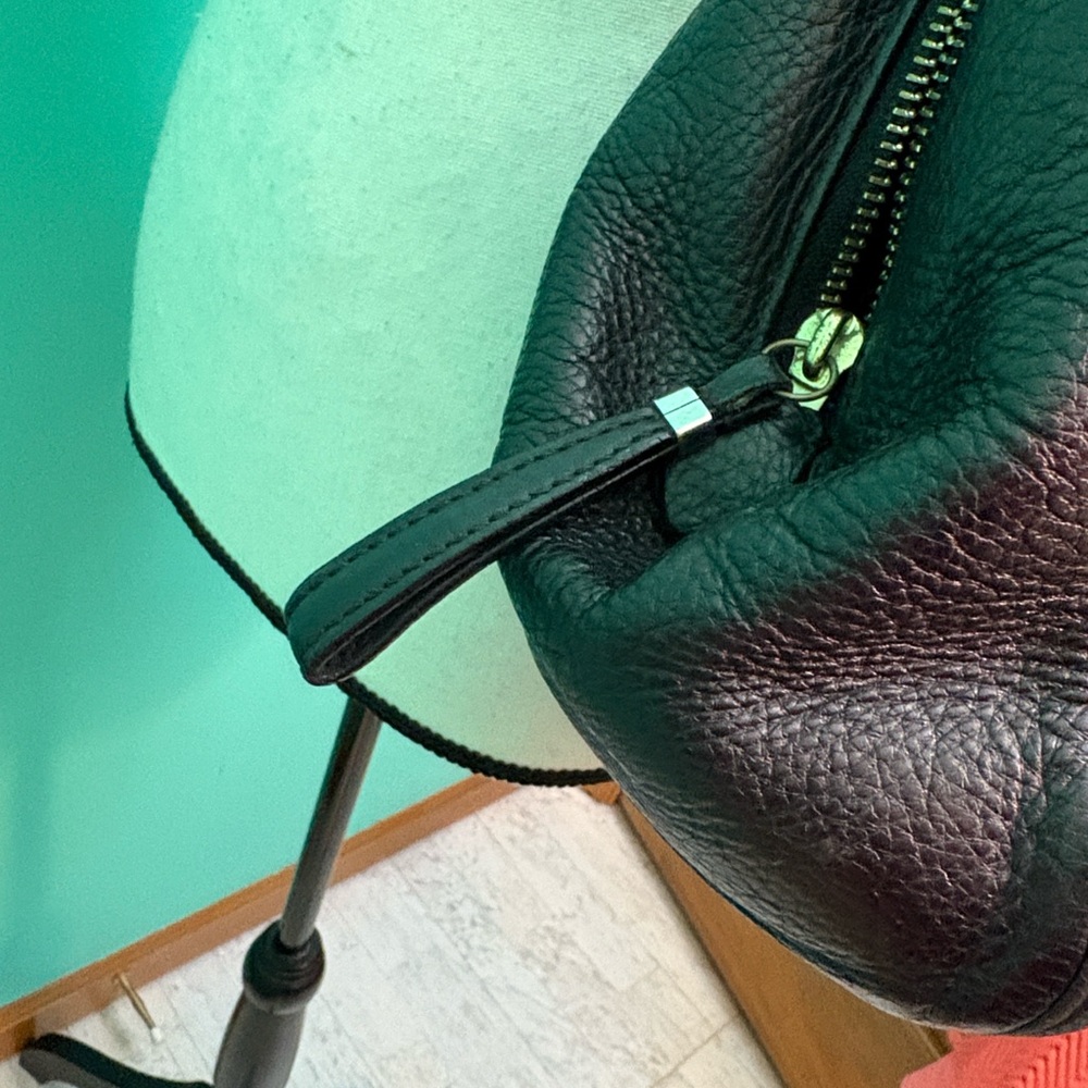 Coach Black Pebbled Leather Shoulder Bag with Silver Hardware - Picture 7 of 15